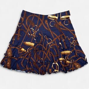 Ralph Lauren Stretchy Horse Bit Mini Skater Skirt